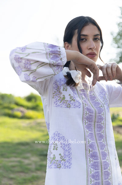 "Noor" Hand Block Printed Kurta with Straight Pant - 2pc