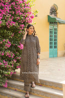 "Kajal" Hand Block Printed Cotton Co-ord Set-2pc