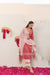 "Krutika" Red Cotton Kurta Set with Chiffon Dupatta(3pc)