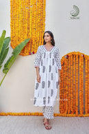 "Jiya" Cotton Kurta Pant Set (2pc)