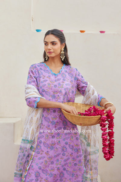 "Pranali" Kota Doriya Suit Set with dupatta(3pc)