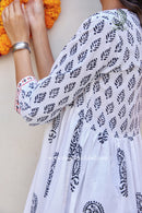 "Shriya" Hand Blockprinted A line Cotton Kurta