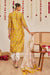 "Meera" Yellow Hand Block Printed Chanderi Suit Set (3pc)