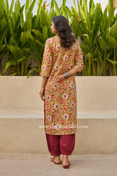 "Kangana" Hand Blockprinted Cotton Kurta