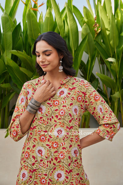 "Kangana" Hand Blockprinted Cotton Kurta