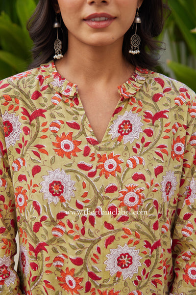 "Kangana" Hand Blockprinted Cotton Kurta