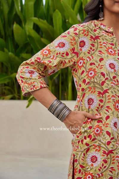 "Kangana" Hand Blockprinted Cotton Kurta