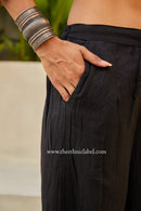 Black Flex Cotton Afghan Pants