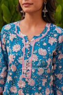 "Leher" Hand Block Print Cotton kurta