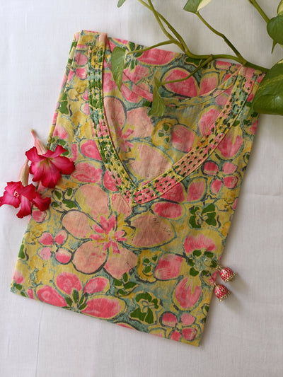 "Mahika" Floral Cotton Kurta