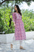 "Aina" Purple Laced Cotton Kurta