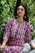 "Aina" Purple Laced Cotton Kurta