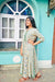 Floral Motif Cape Dress