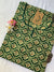 Green pattern Laced Cotton Kurta - Big Size - 5XL