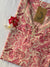 Cream-Pink Floral Jaal Cotton Kurta - M