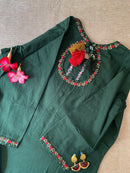 "Utsaah" Hand Embrpidered Cotton Kurta Set(2pc)