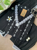 "Shamiyana" Cotton Kurta with Afghan Pants and Dupatta(3pc)