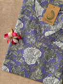 "Shama" Hand Block Printed Angrakha Cotton kurta (4XL)