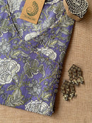 "Shama" Hand Block Printed Angrakha Cotton kurta (4XL)