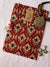 Maroon Pattern Laced Cotton Kurta - L