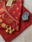 "Rajni" Cotton Kurta with Pants (2pc)-L