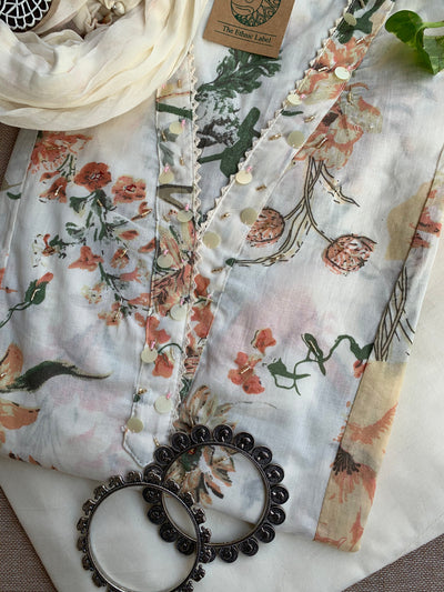 "Garima" Hand Block Printed Cotton Kurta Set(3pc)