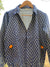 Indigo Leaf pattern Bomber Jacket