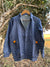 Indigo Leaf pattern Bomber Jacket