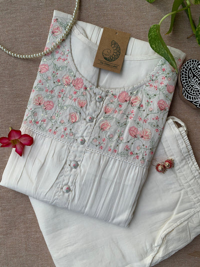 "Shyla" Cotton Kurta with Pants (2pc)