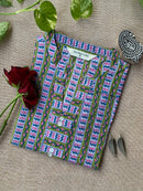 "Lakeer" Hand Block Printed Cotton kurta