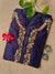 "Zardozi" Handcrafted Purple Silk Kurta