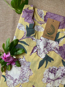 Khushboo Hand Block Printed Scalloped Cotton kurta - M