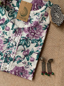 "Anaamika" Hand Block Printed Floral Cotton kurta