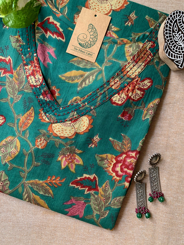 "Durga" Hand Block Printed Cotton kurta - Big Size-5XL
