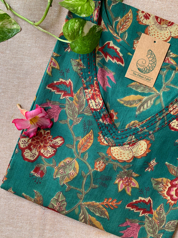 "Durga" Hand Block Printed Cotton kurta - Big Size-5XL