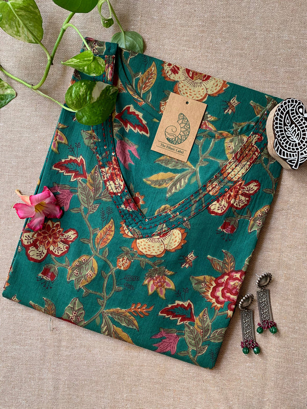 "Durga" Hand Block Printed Cotton kurta - Big Size-5XL