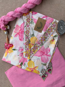 "Phool" Hand Block Printed Cotton Kurta Set(3pc)