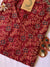 Hand Block Printed Maroon Ajrakh Angrakha Cotton Kurta - S