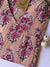 "Butterscotch" Violet Hand block printed Angrakha Cotton Kurta