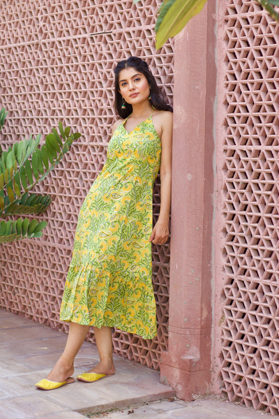 Green Paisley 'Grace' Pure Cotton Dress