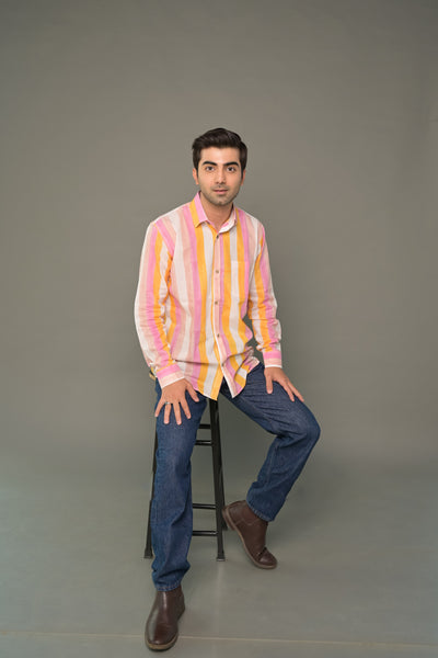 Multicolour Striped Cotton Shirt