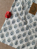 "Tulip" Hand block printed Angrakha Cotton Kurta - Big Size