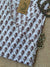 Hand Block Printed White Boota Angrakha Cotton Kurta