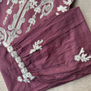 "Farzana" Mauve Hand Embroidered Kurta Set(2pc)