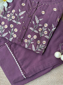 "Lamhe" Embroidered Cotton Kurta Set(2pc)