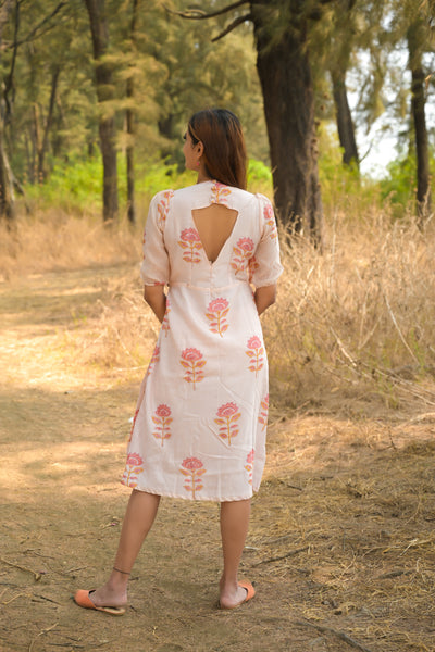 White 'Charming' Chanderi Angrakha Dress
