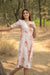 White 'Charming' Chanderi Angrakha Dress