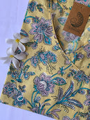 Summer Fresh Hand Block Printed Angrakha Cotton Kurta