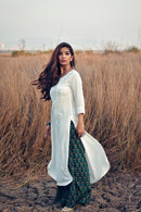 White hastkala kurta set