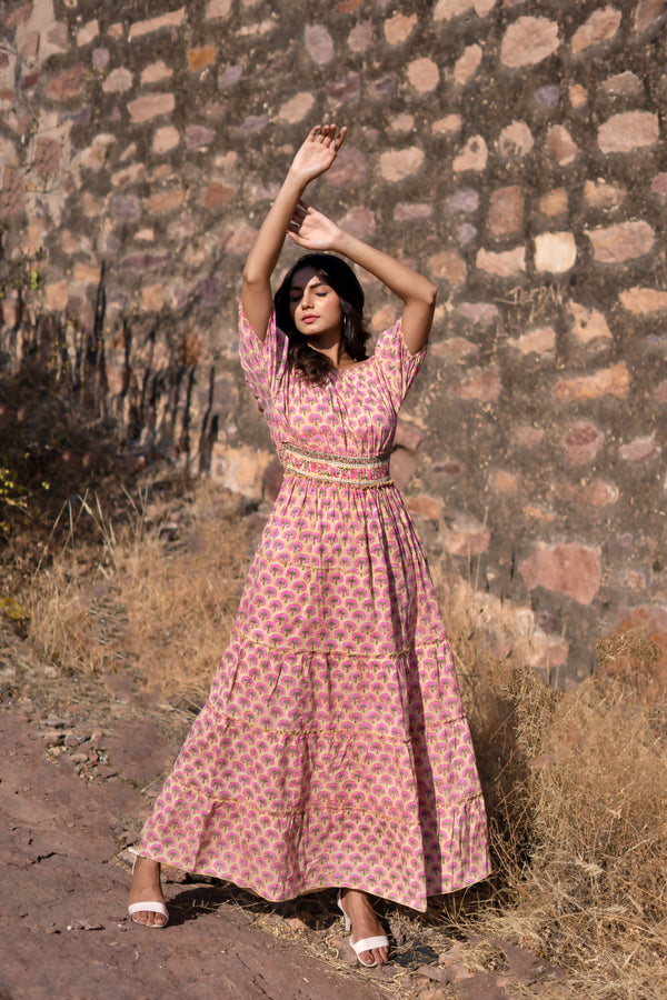 Pure Jaipuri Cotton Maxi Dress
